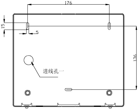 轉(zhuǎn)換開(kāi)關(guān)采用壁掛式安裝，安裝孔位置和安裝孔距